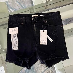 NWT Black Jean shorts